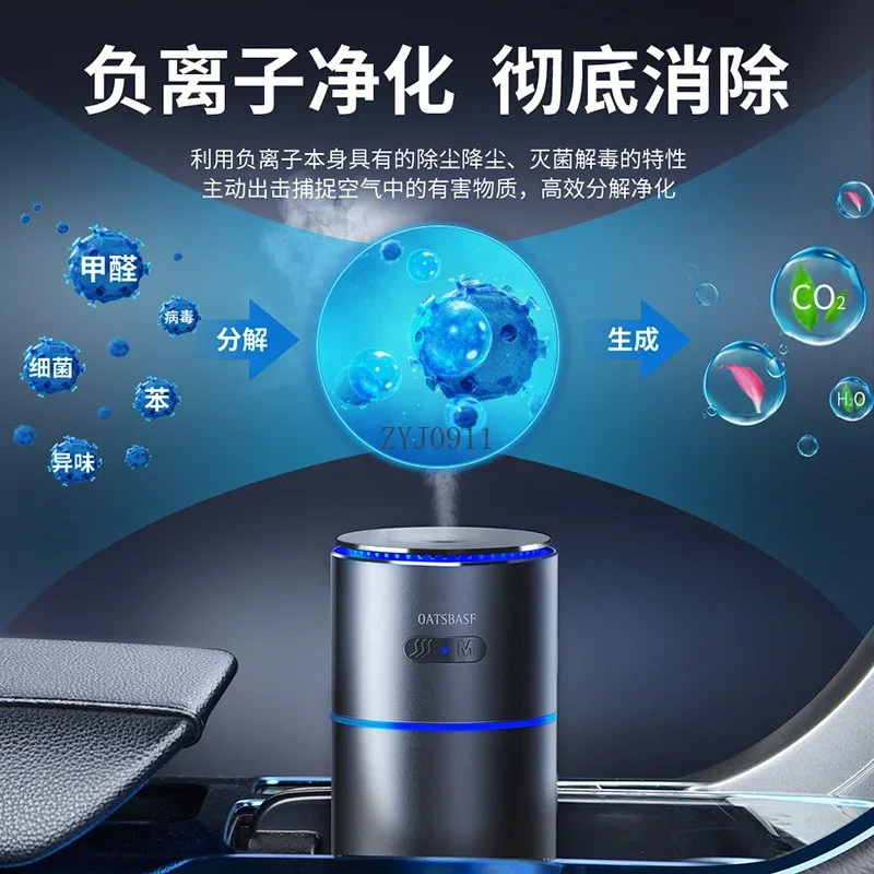 *Car aromatherapy humidifier ambient light wireless spray car air purification atomizing sprayer