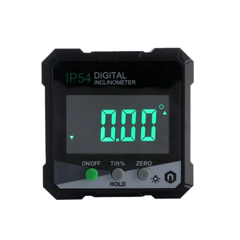 Digital Angle Protractor Inclinometer 4 * 90 Degree IP54 LCD Screen Four Sided Magnetic Display