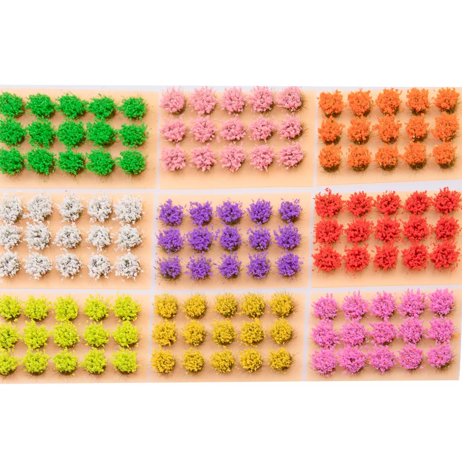 Modell Szene Simulation Gelände Blume Miniatur Militär Gras Landschaft Spiel Spielzeug Diy Sand tisch Garten Material 15 Teile/schachtel – Detail 1