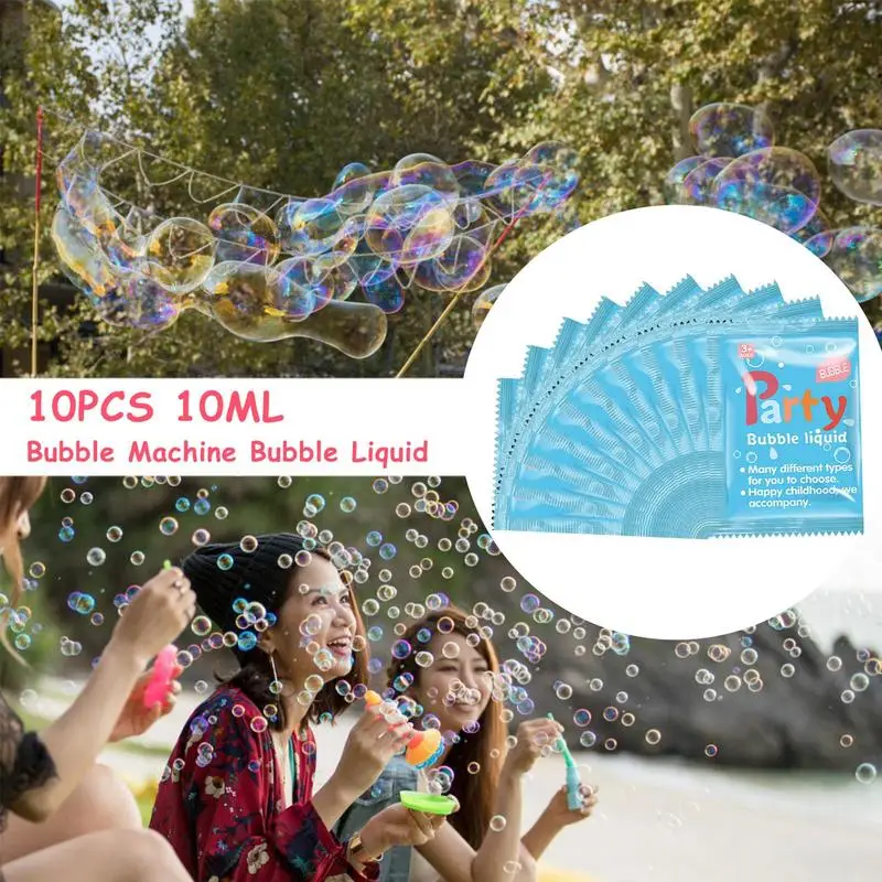 Bubble Concentrate Solution 10 Pack Of 10ml Bubble Machine Refill Liquid Convenient Kids Toys Safe Party Favor Portable Water 4