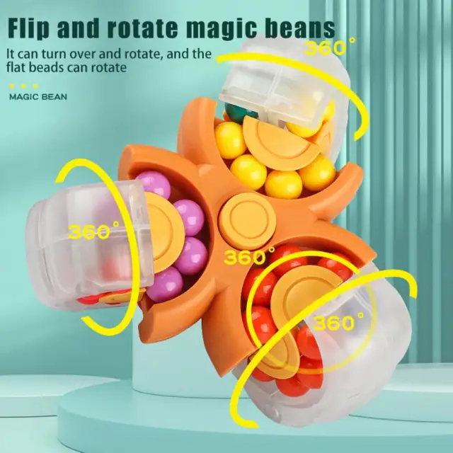 Rotating Magical Bean Cube Fingertip Toy Children's Puzzle Creative Interactive Game Montessori Toys Spinners Stress Relief Toys 4