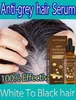 White To Black hairAnti-grey hair essence Serum treatment restore natural hair color and restore healthy