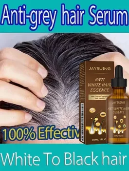 White To Black hairAnti-grey hair essence Serum treatment restore natural hair color and restore healthy