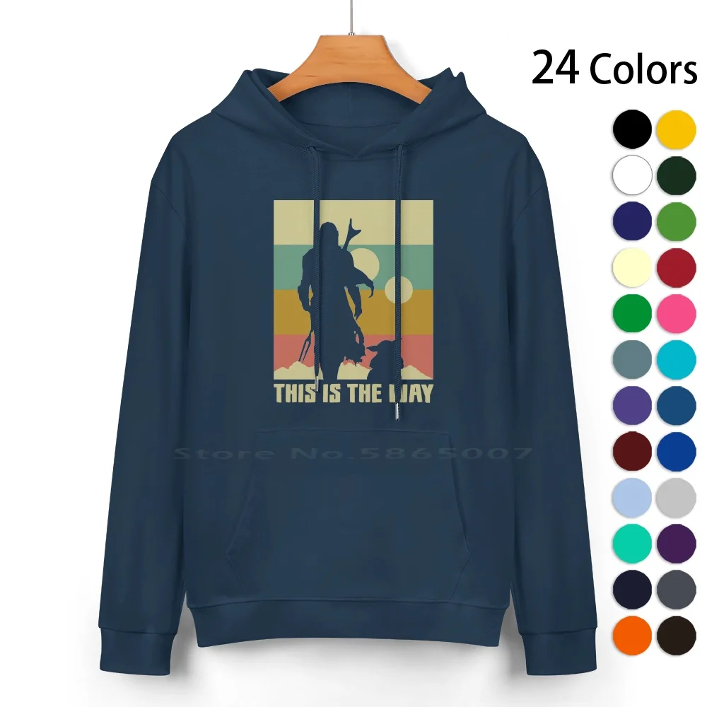 

Mando Vintage Sunset Pure Cotton Hoodie Sweater 24 Colors Sunset Baby The Vintage I Have Spoken Gaming Movie Film Sunrise Video
