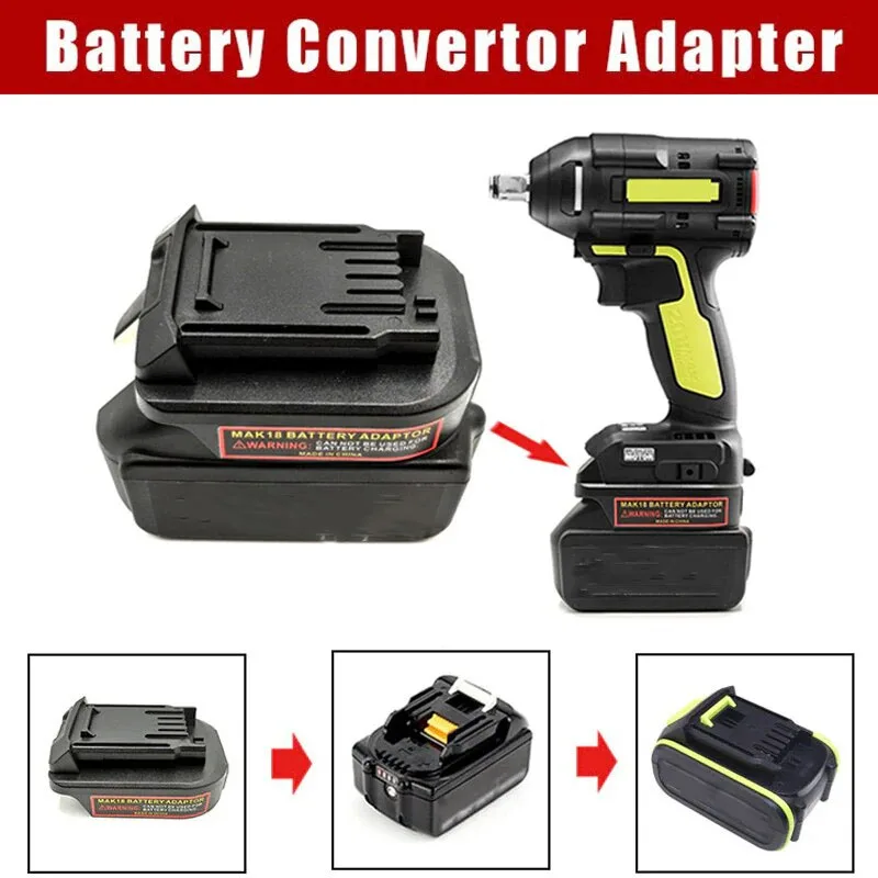 Adaptador Conversor de Ferramentas Elétricas para Makita 18v Bateria Li-ion Bl1830 Bl1840 Converter para Verde Worx 5pin 20v Max Bateria de Lítio - Image 6