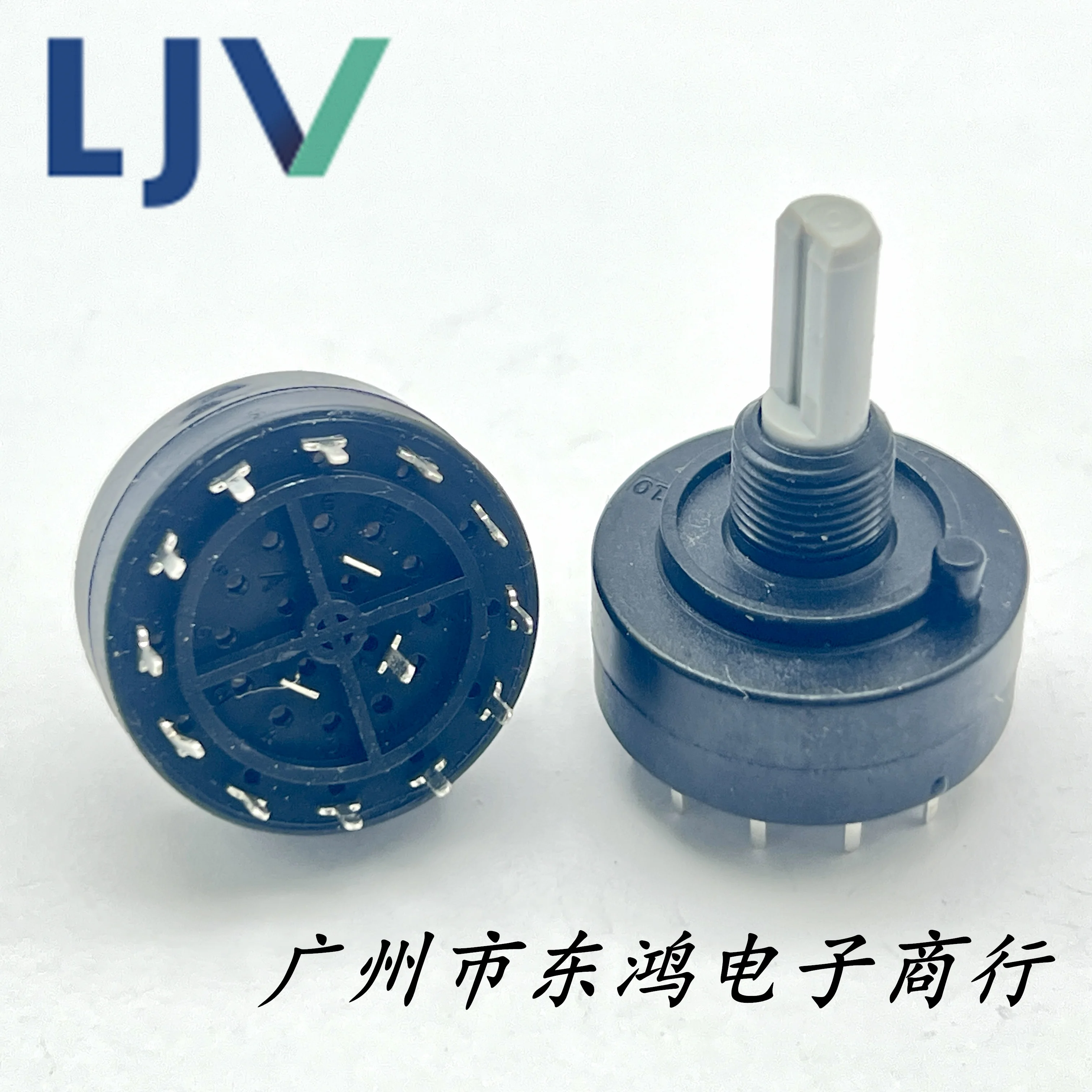 Lin Jiwei LJV поворотный переключатель диапазонов, 1 полюс, 10 передач, с длиной вала 22 мм