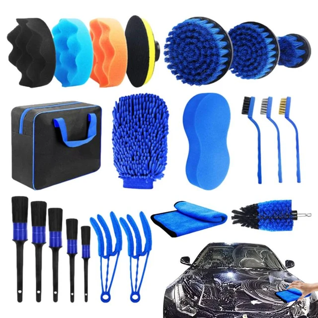 Wheel Brushes For Cleaning Wheels 20-Pcs Tire Brushes For Car Cleaning Car  Drill Detailing Brush Set Exterior Interior Auto - AliExpress