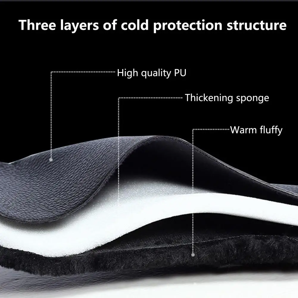 

Knee Pad 1Pc Convenient Plush Lining Eco-friendly Warm Fleece Lined Knee Brace for Motorcycle