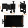 4-Wheel Foldable Garden Handcart | Heavy-Duty Cargo Transport w/ One-Hand Carry | Portable Foldable Design for Easy Storage 3