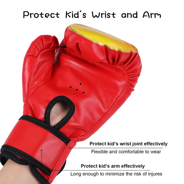 Guanti Boxe Bambini 6 Once - Guanti Allenamento Morbidi Per Kickboxing E Muay Thai