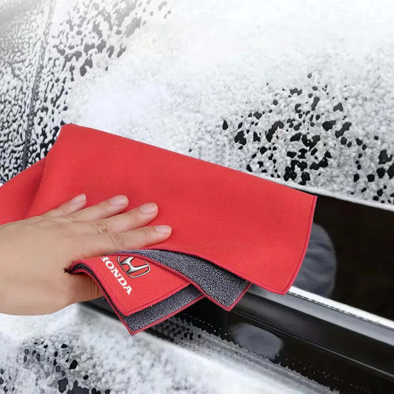 Car Interior Cleaning Soft Brush Car Wash Towel Microfiber Cleaning Rag Cloth for Honda Mugen Power Honda Civic Accord CRV Jazz 5