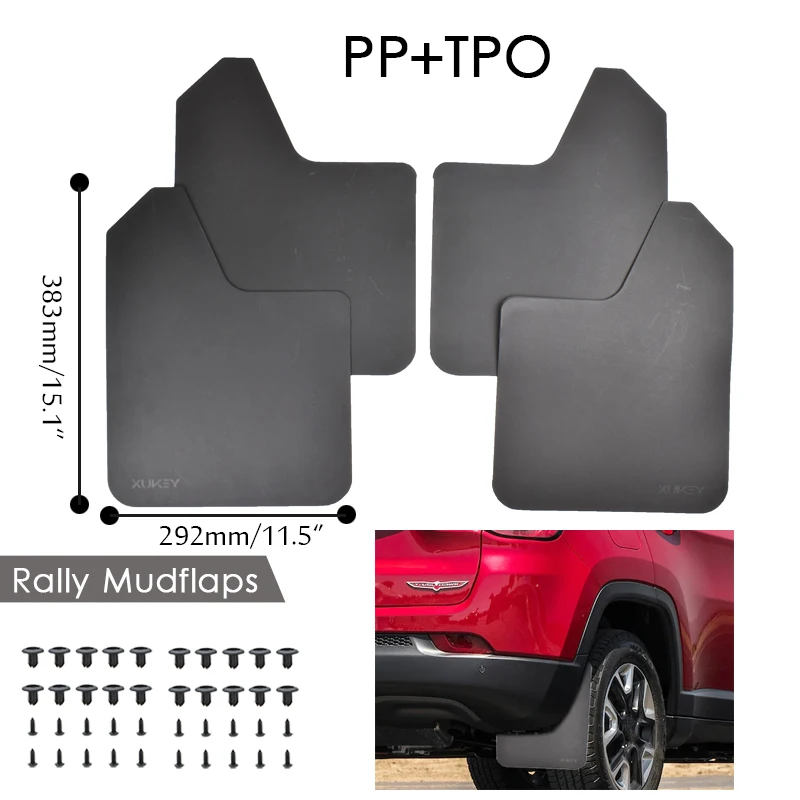 4 Pezzi Auto Parafanghi per J-eep Compass 1.4T/2.4T 2017-2021, Anteriore Posteriore Paraschizzi Anti Macchia Graffi Accessori Protezione,B-2.4T
