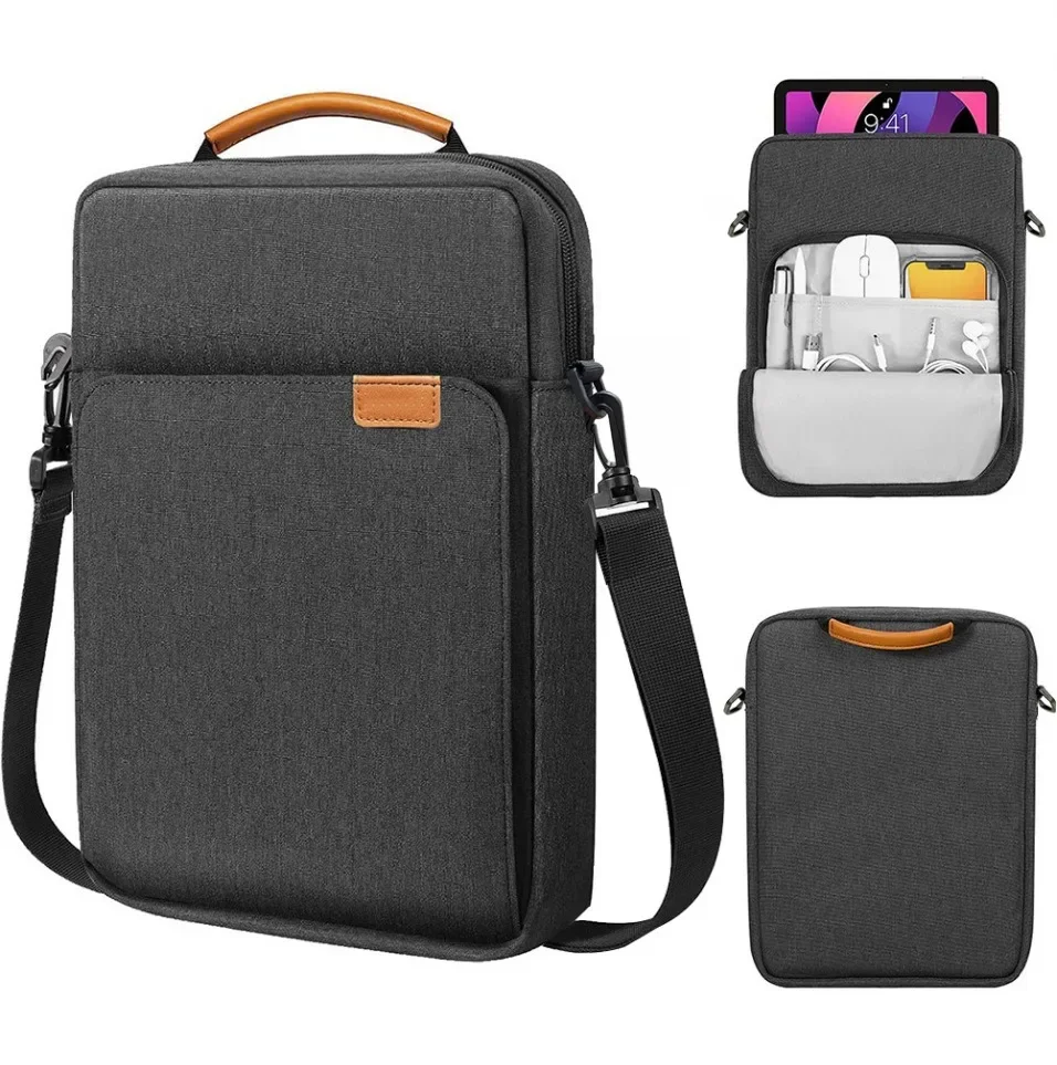 13Inch Shockproof Laptop Pouch Handbag for iPad Air 13 2025  Multi-pockets Laptop Sleeve for Macbook Tablet Sleeve Bag