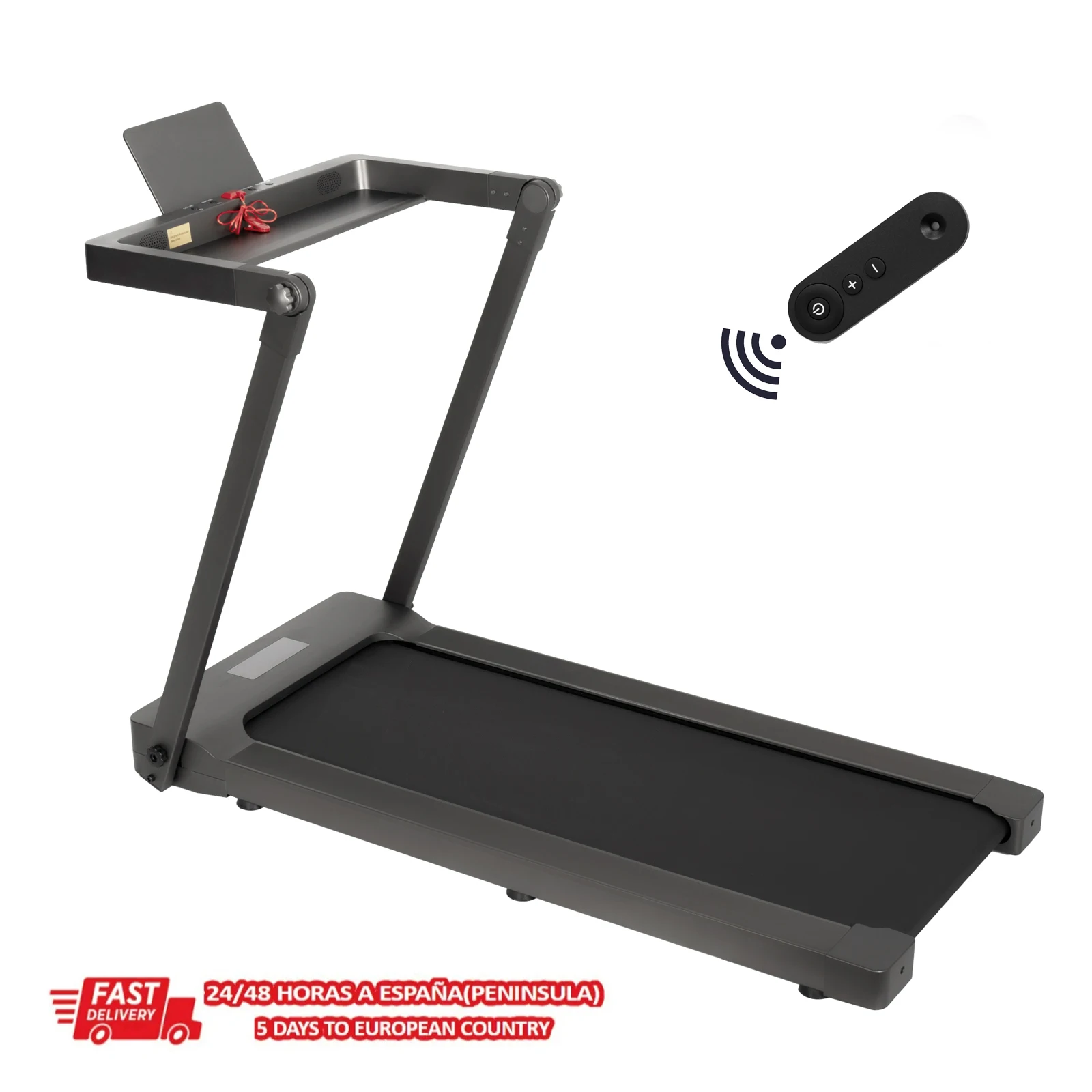 Cinta de correr plegable con CONTROL remoto, pantalla LCD, Altavoz BLUETOOTH, motorizada, 1.23HP, sin escobillas, IDEAL para uso doméstico