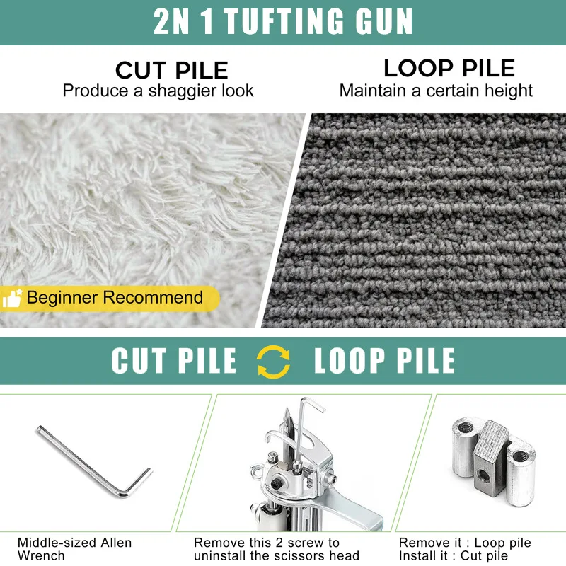 Upgraded Version Intelligent Control Tuft Gun Carpet Weaving Flocking Machines T
