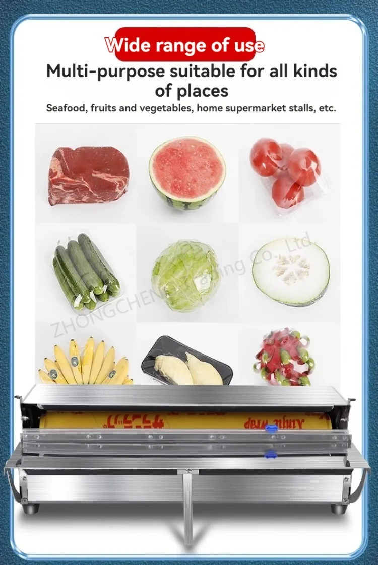 Plastic Wrap Baler Commercial Packaging Supermarket Vegetables and Fruits Sealin