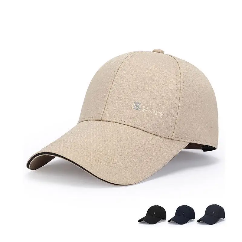 

Baseball Cap Men Outdoor Long Brimmed Embroidered Letters Sport Trucker Cap Sunshade Sunscreen Gorro Casquette Bone Male