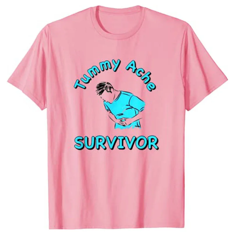 Funny Tummy Ache Survivor Quote Valentines Day for Men Women T-Shirt Aesthetic Clothes Graphic Tee Tops Gifts graphic tees women Tees