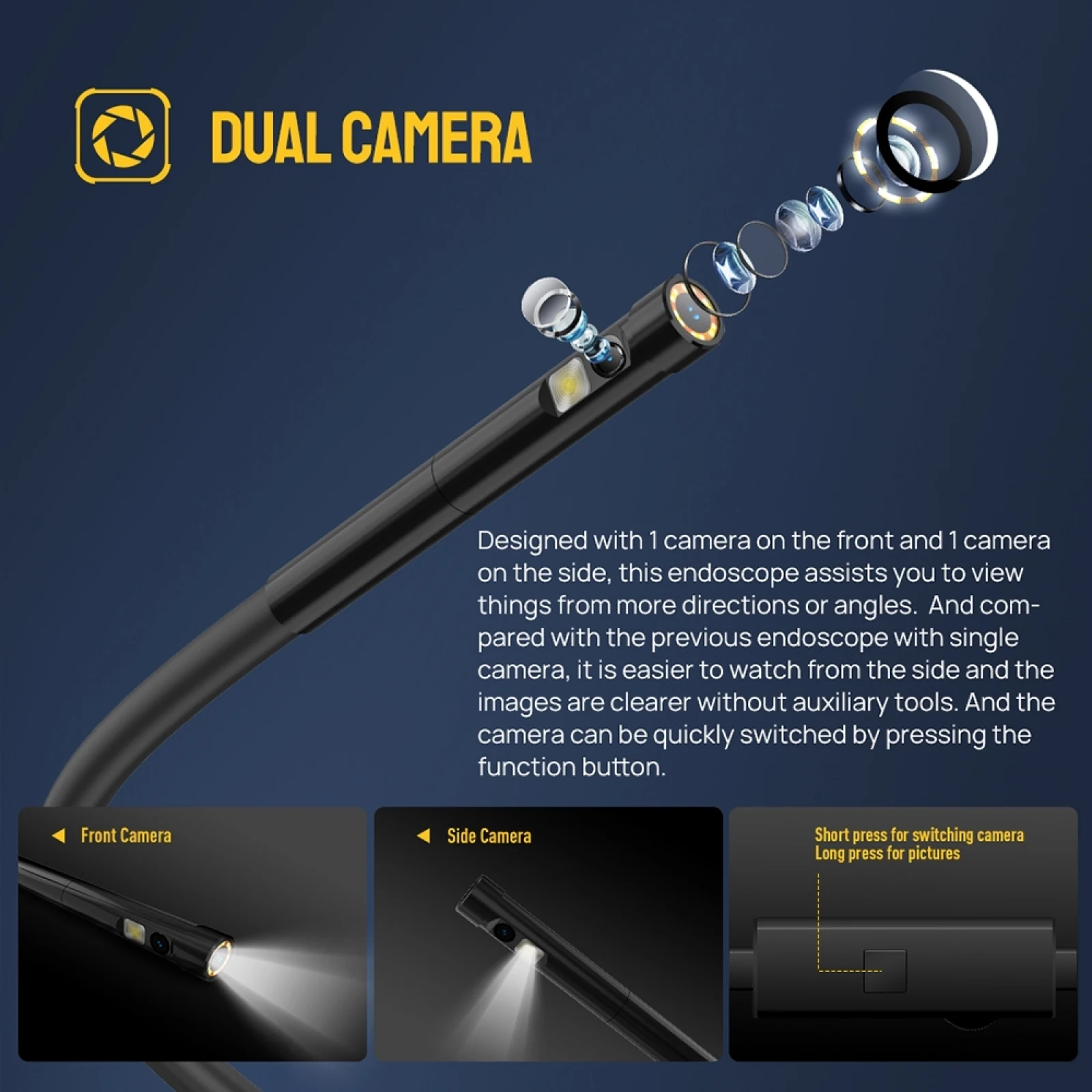 Original Ulefone Digital Endoscope E2 IP67 Waterproof Digital Endoscopefor Ulefone Armor 9 / 9E / 13 / 16 Pro / 18T Smartphone