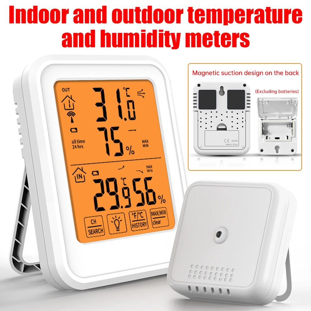 

Беспроводная цифровая уличная Метеостанция ThermoPro, комнатный термометр, гигрометр, для дома, 60 м