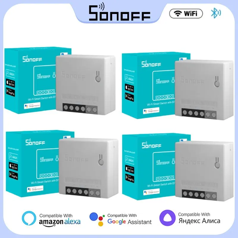 

SONOFF Mini R2 Upgrade Wifi DIY Smart Switch Two Way Wiring Smart Home eWeLink APP Remote Control Work with Alexa Google Home