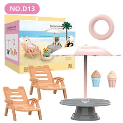 Deluxe Dollhouse Miniature Furniture Set (Beach chairs)