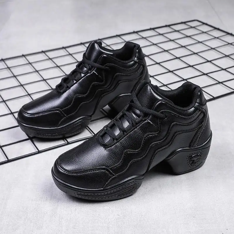 New Soft Sole Women Boots Shoes Sports Anti-skid Square Dance Shoes Sneakers Net Jazz Shoes Fitness Team Performance Shoes 4