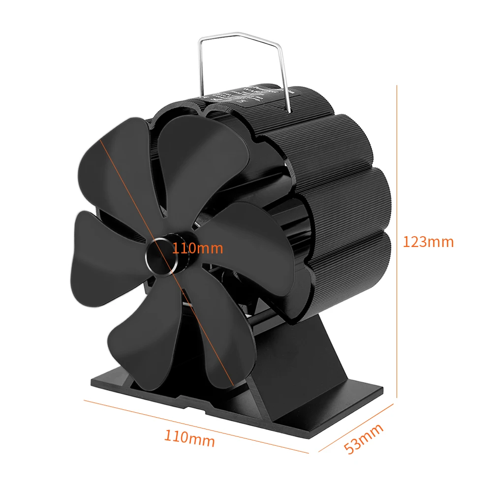 6 Blade Mini Fireplace Fan Heat Powered Stove Fan Log Wood Burner Eco Quiet  No Battery Required Home Efficient Heat Distribution - AliExpress