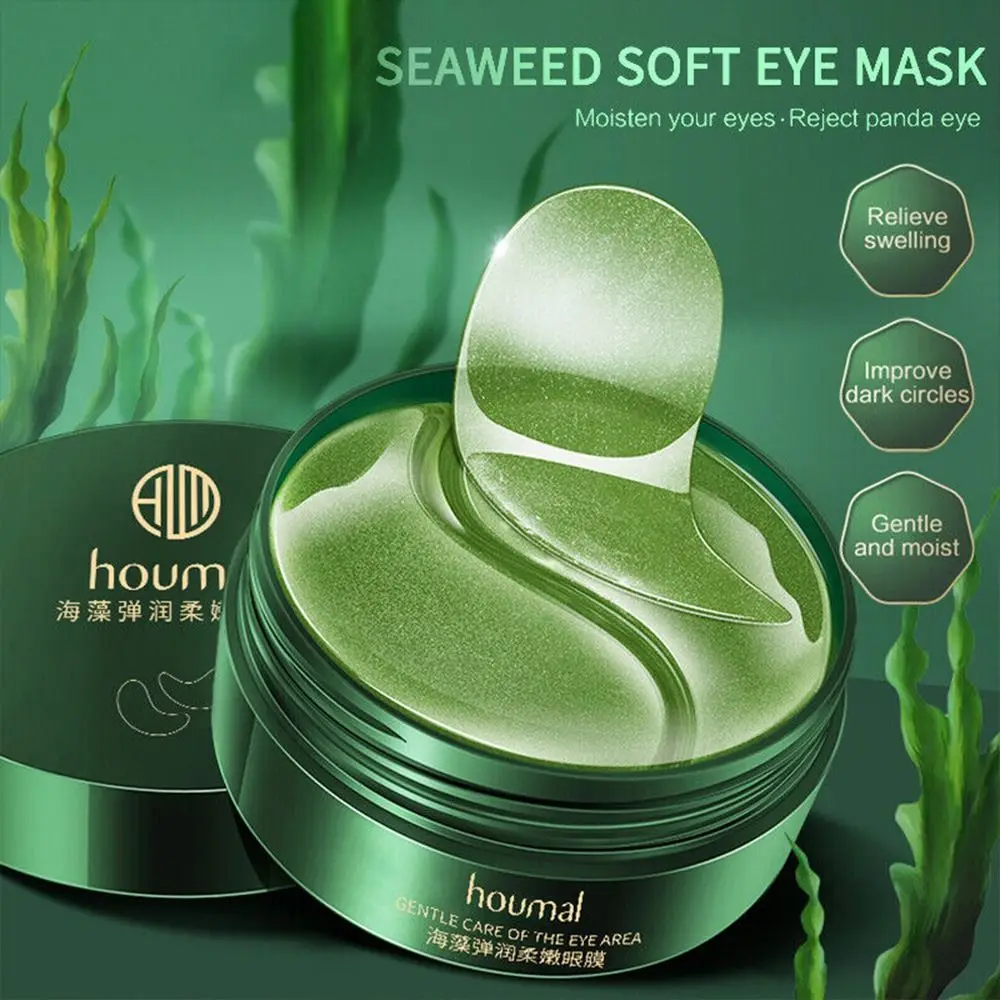 

Collagen Crystal Eye Skin Care 60PCS Dark Circle Gel Pad Mask Anti Gold Moisturizing Eye Patch Seaweed Eye Mask