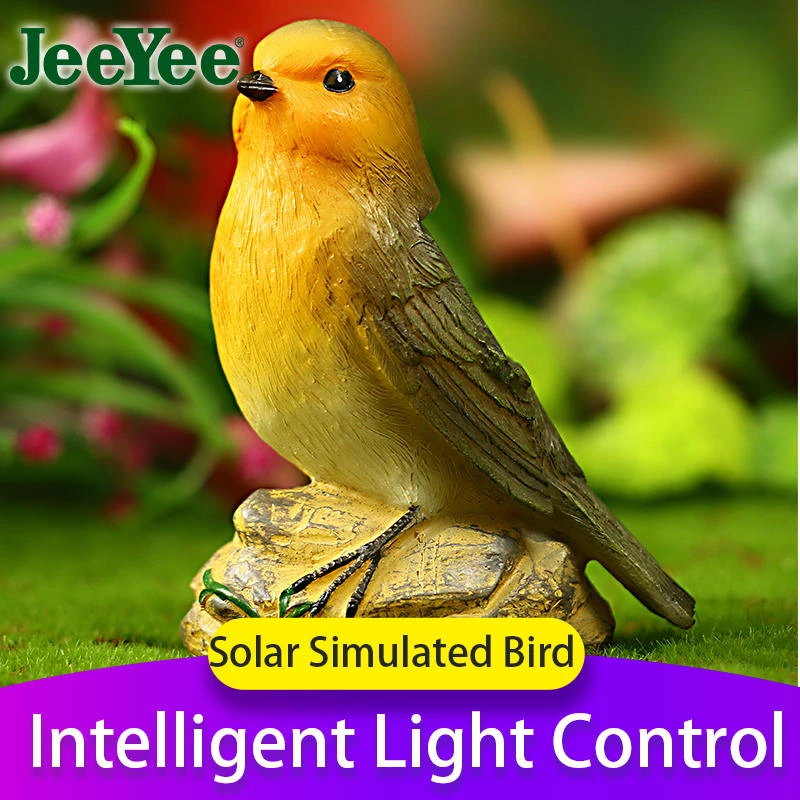 solar deck post lights JEEYEE Solar Powered Garden Lamp Resin Decorative Lawn Cute Animal Bird Lamp Kids Birthday Gifts Courtyard Sculptures Craft solar flood lights outdoor