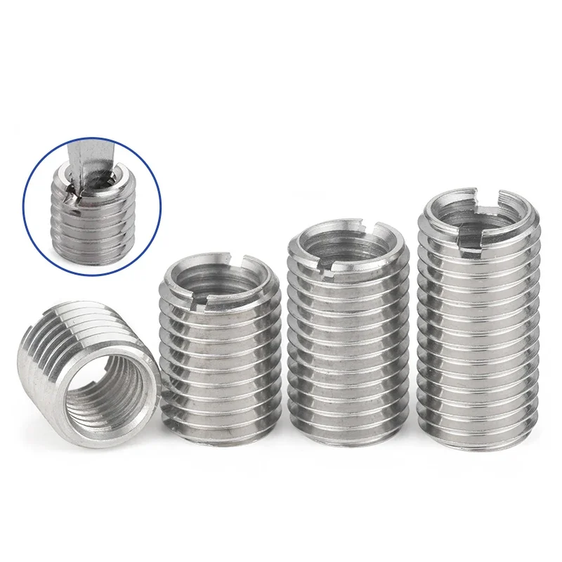 Sotted Inside Outside Thread Adapter Screw Nuts 304 Stainless Steel M2 M2.5~M5 M6 M8 M10 M12 Insert Sleeve Converter Nut Coupler stainless steel nut