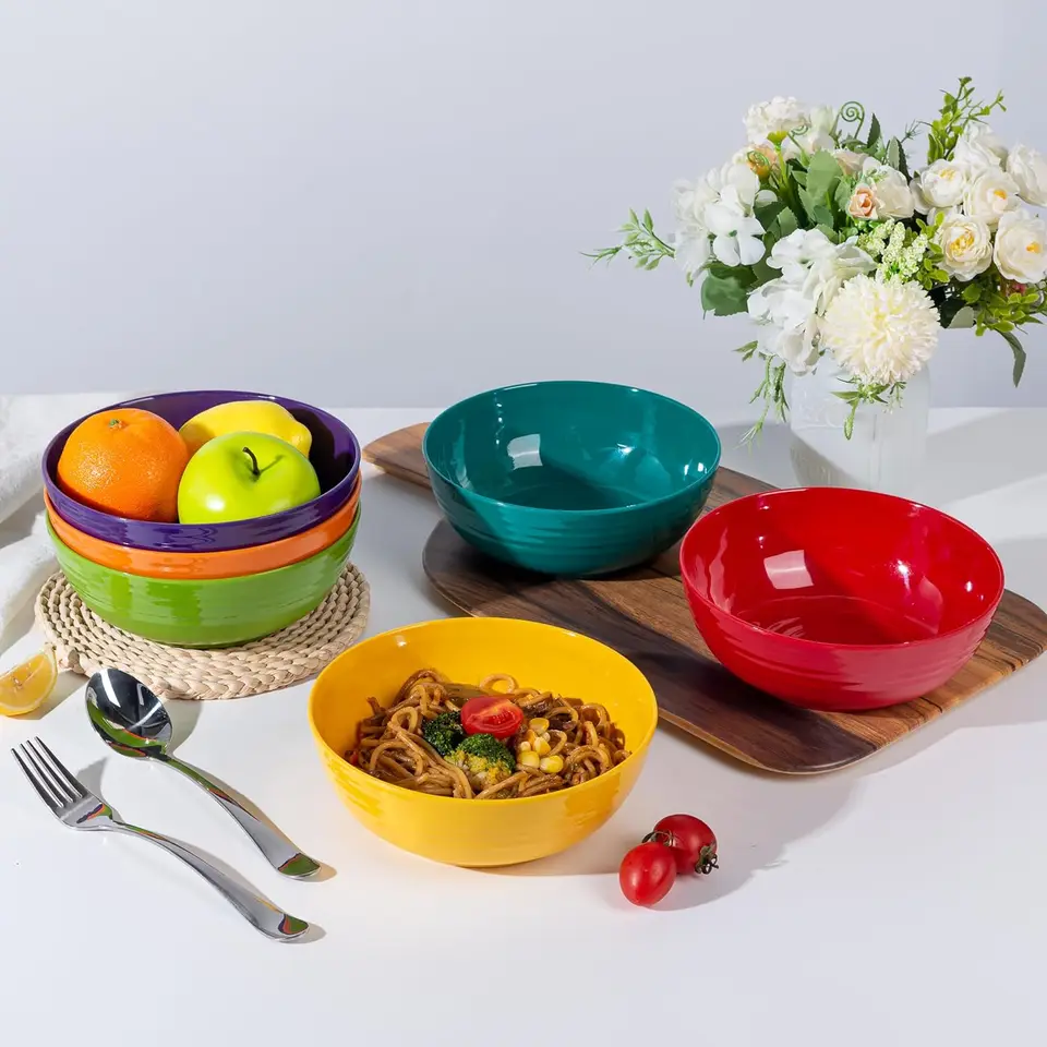 Colorful Shatter Resistant Melamine Bowls Set