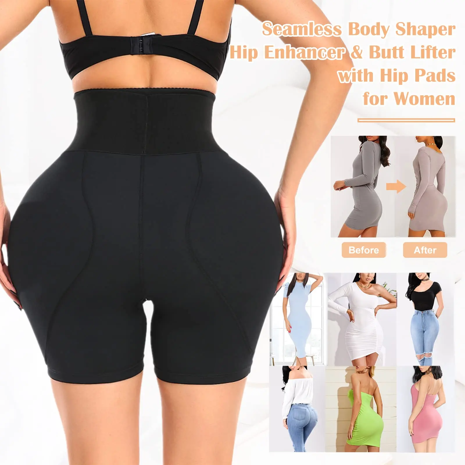 Padded Butt Hip Shapewear High Waist  Hip Pad Tummy Control Shapewear - Hip  Women - Aliexpress