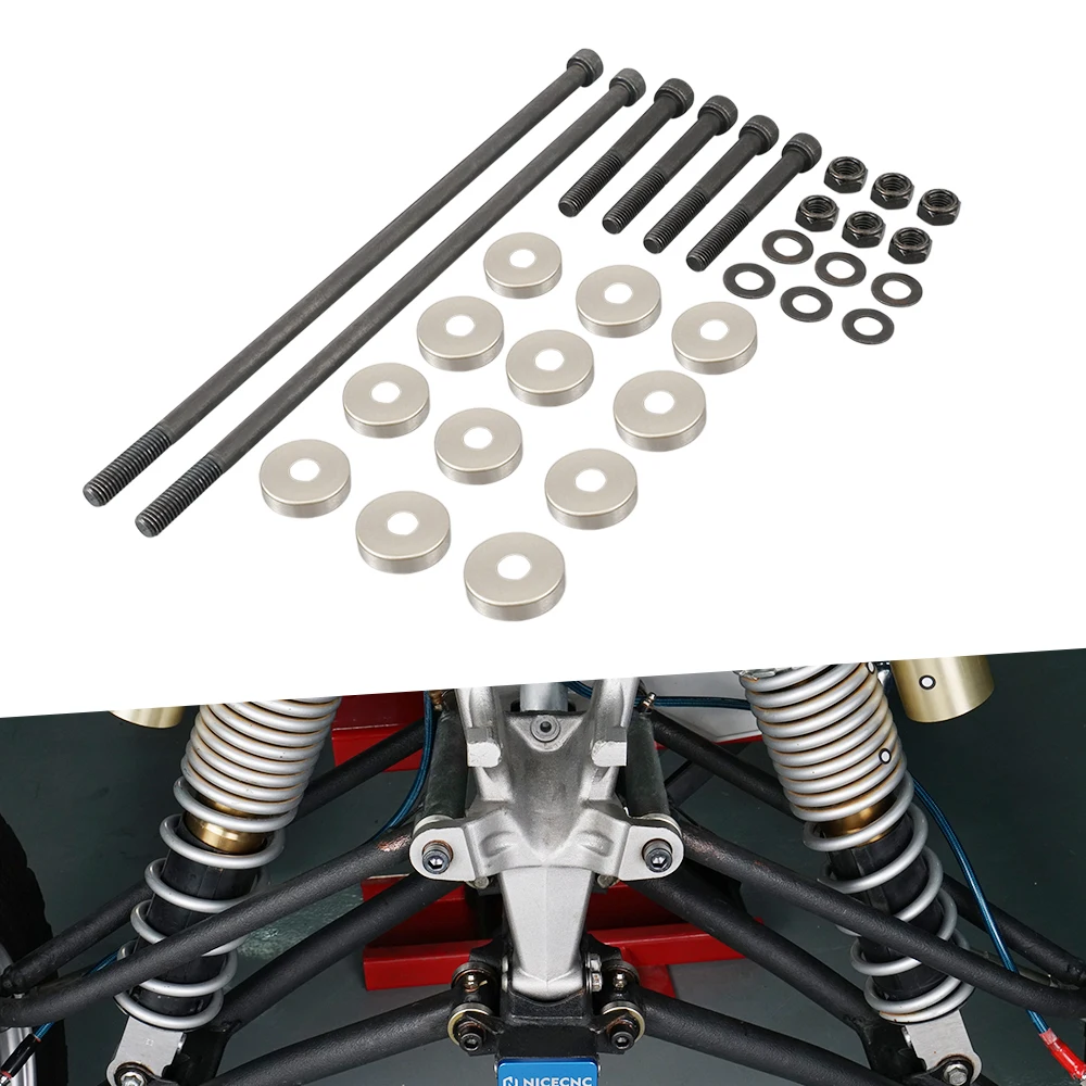 

NICECNC ATV Upper Lower A-arm Bolts Left Right Dust Caps Washers For Yamaha YFZ450 2006-2017 YFZ450R 2009-2022 SE YFZ450X Parts