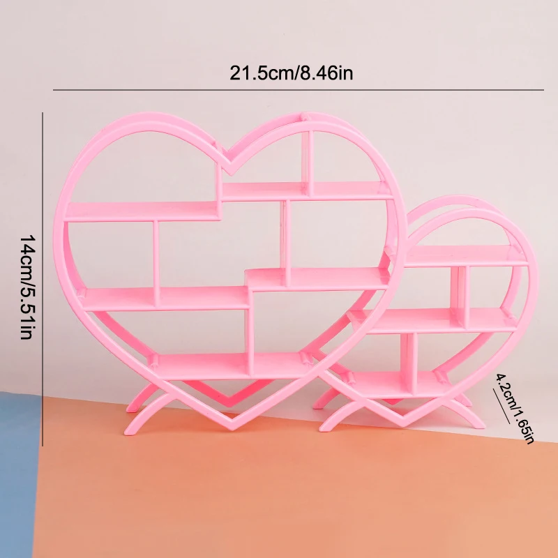 Heart-Shaped Nostalgic Display Stand for Miniatures and Dollhouses