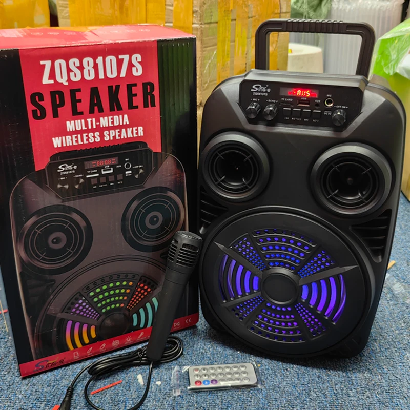 

8-inch 20W High Power Portable Outdoor Wireless caixa de som Bluetooth Speaker Singing Party Home Audio Subwoofer With Mic TF FM