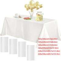 Rectangle Satin Tablecloth Wedding Table for party Birthday Events Banquet Decor Home Dinner Tablecloths Table Decors 1