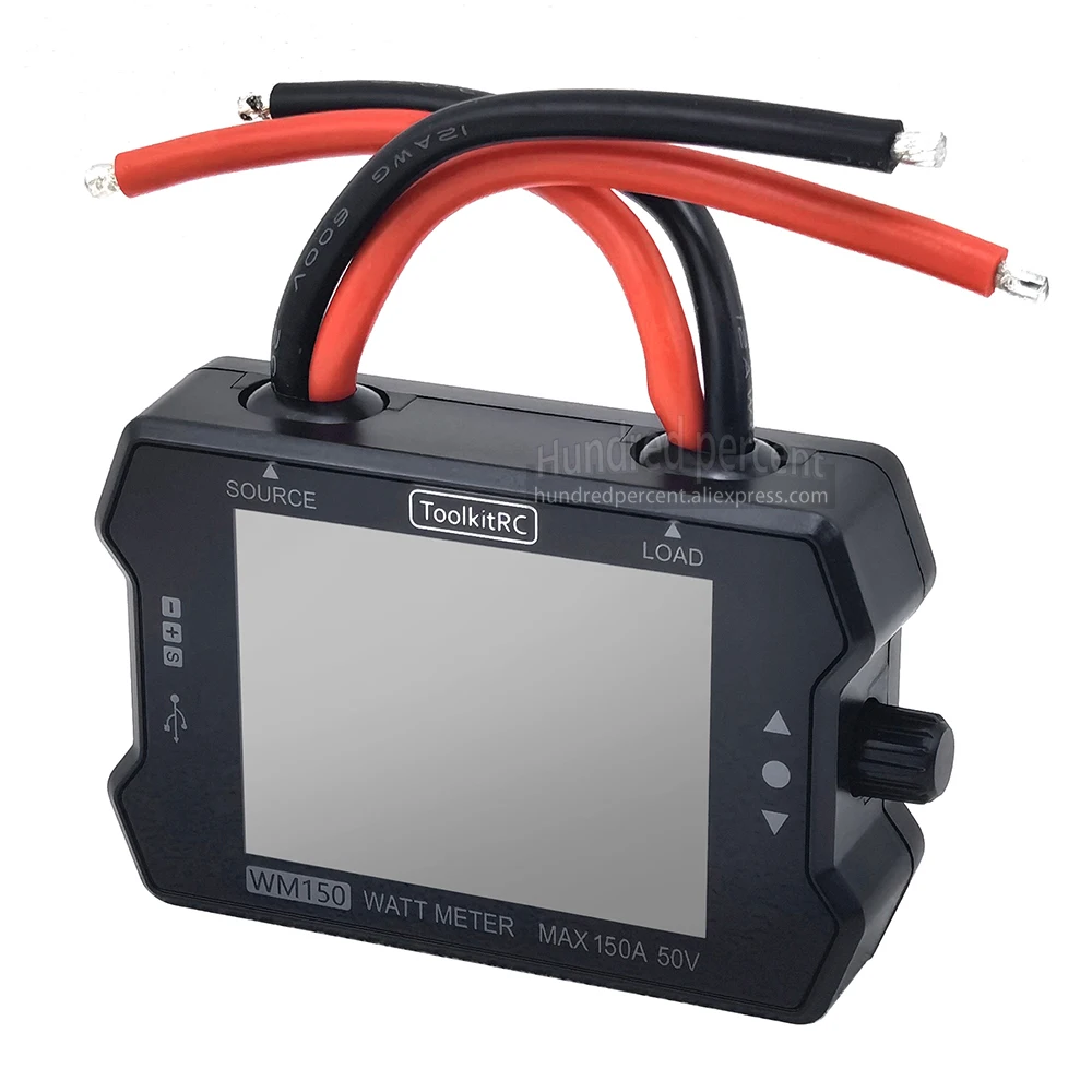 НОВЫЙ ToolkitRC WM150 150A 50 В ваттметр анализатор мощности ЖК-дисплей тестер напряжения и тока мощности ШИМ-выход для измерения мощности RC thumbnail 3