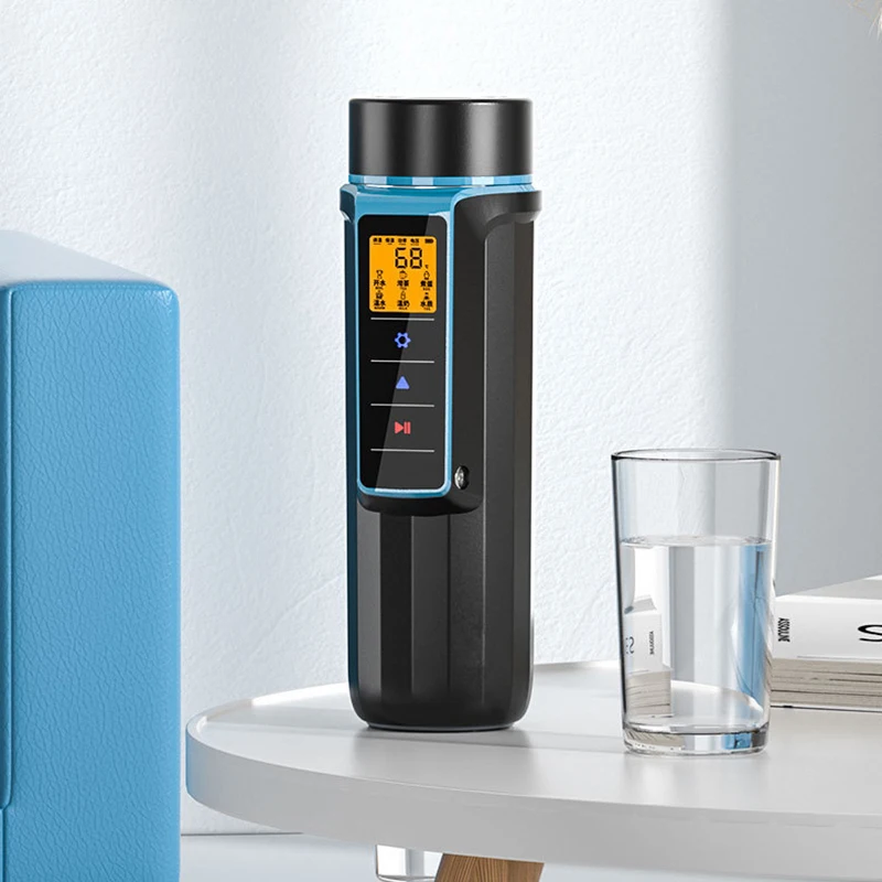 Portable Electric Car Heater Mug 380ml Stainless Steel Beverage Cup Egg Boiler Milk Cup Water Quality Testing Boiler