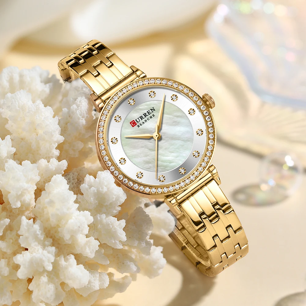 Женские часы новые Известные Роскошные бренды женские часы модные стразы из нержавеющей стали Кварцевые женские наручные часы Reloj Mujer