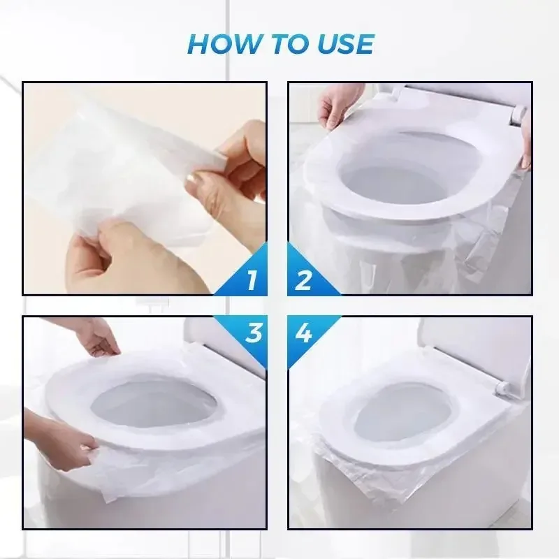 10-50Pcs universal Disposable Toilet Seat Cover Mat Portable Waterproof Safety Toilet Seat Pad For Travel Bathroom Accessiories toilet seat accessories toilet seat cover