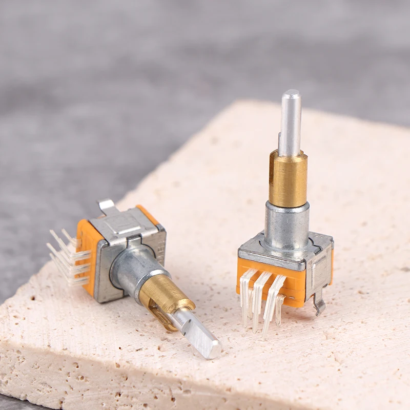 EC110701N2B Dual-Shaft Axis Rotary Encoder With Push Button Switch 360 ...