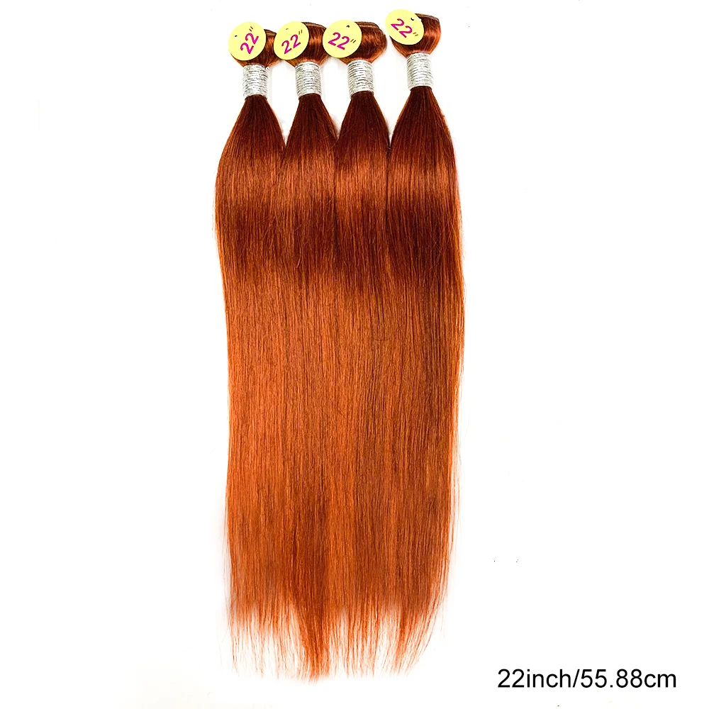 350# Color Straight Human Hair Bundles With Closure 100% Brazilian Human Hair 4 Bundles With One Transparent Lace Closure