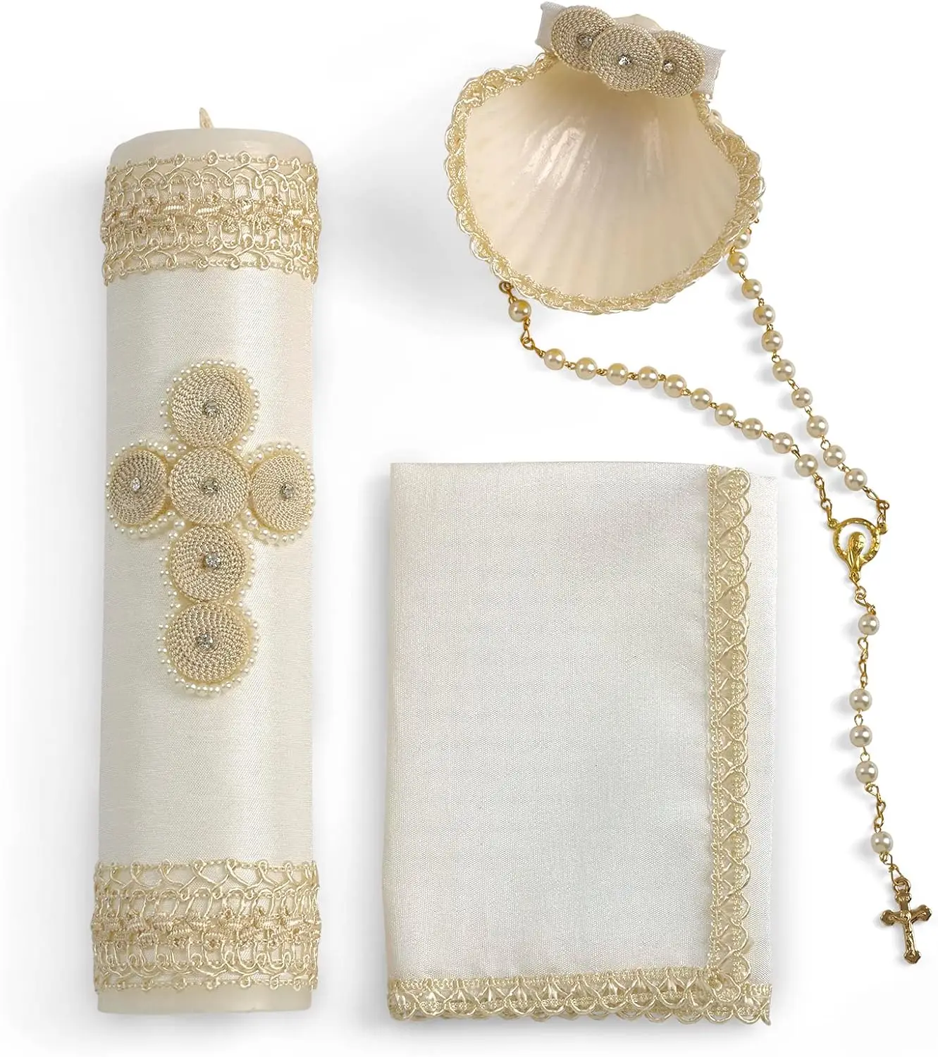 

Candle Set Kit Catholic for Boy or Girl - Vela de Bautizo Set para Niño o Niña