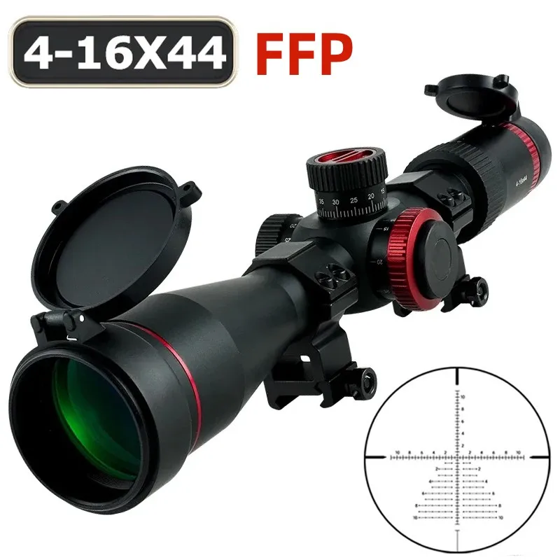 

4-16X44 FFP Sniper Scope Precision Shooting Tactical Rifle Scopes Airsoft Optical Sight Reflex Riflescope 11mm/20mm Rail Mount