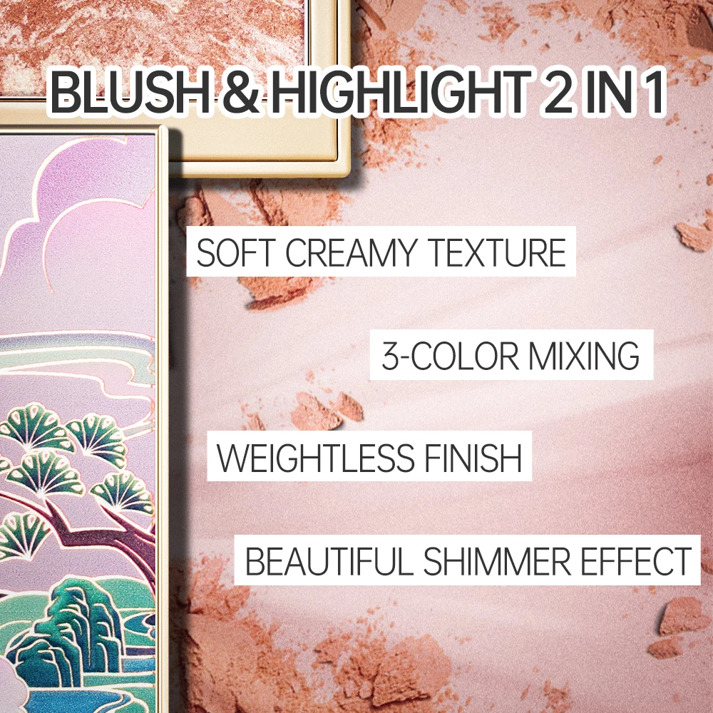 CATKIN Eternal Love Rosy Cranes Blush Drunk In Flower Long-lasting Natural Blush 4