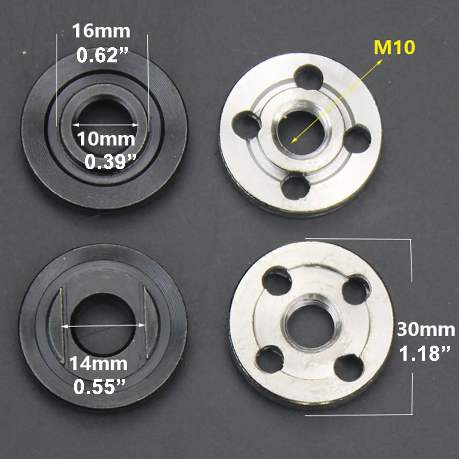 Winkelschleifer-Verlängerung M10 (3er-Set) – Für Enge Stellen, Polieren & Schleifen, Robuste Stahl-Ausführung, 80 Mm Lang