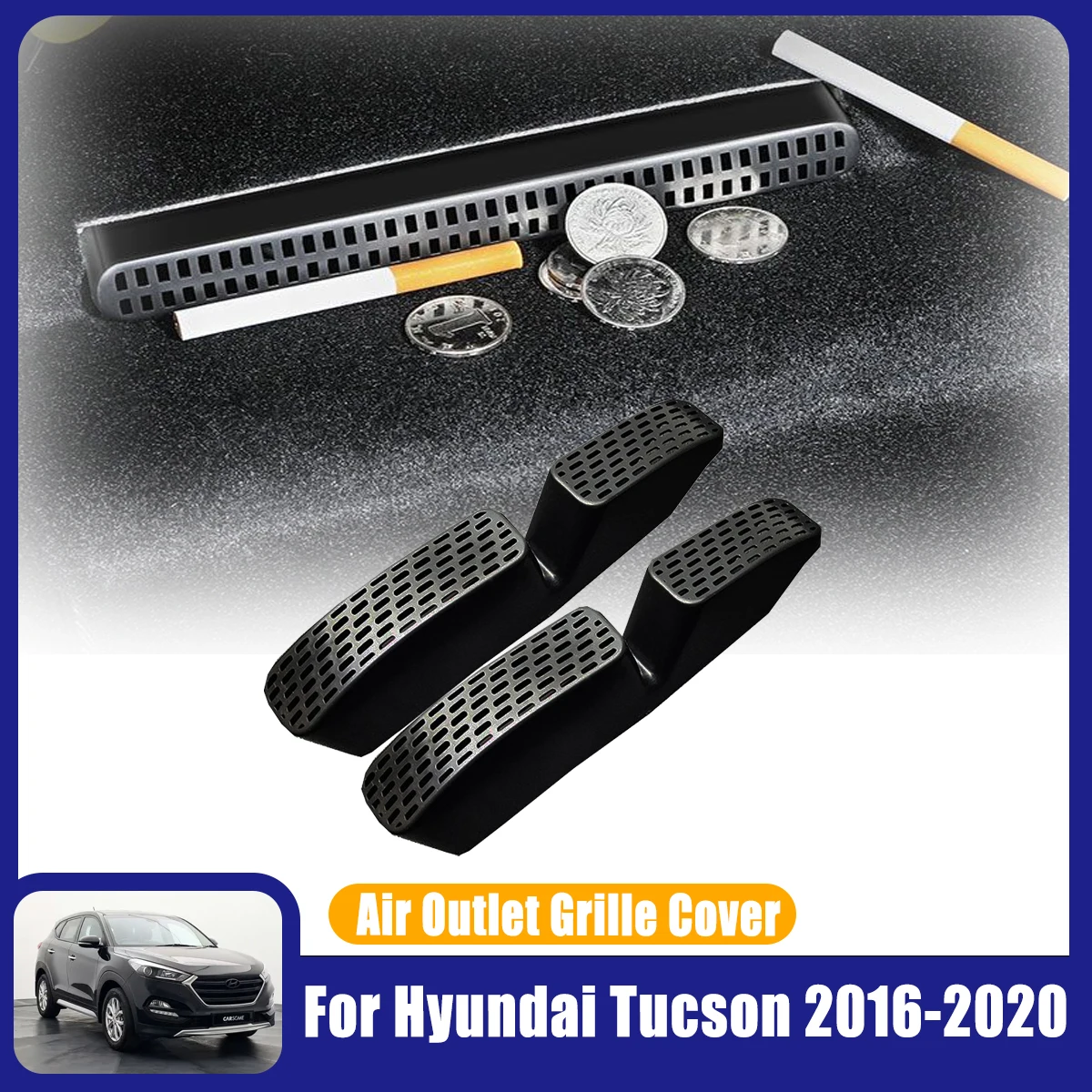 

For Hyundai Tucson TL 2016-2020 2017 2018 2019 2020 Car Accessories Under-Seat Air Vent Outlet Covers Protector Anti Debris Dust