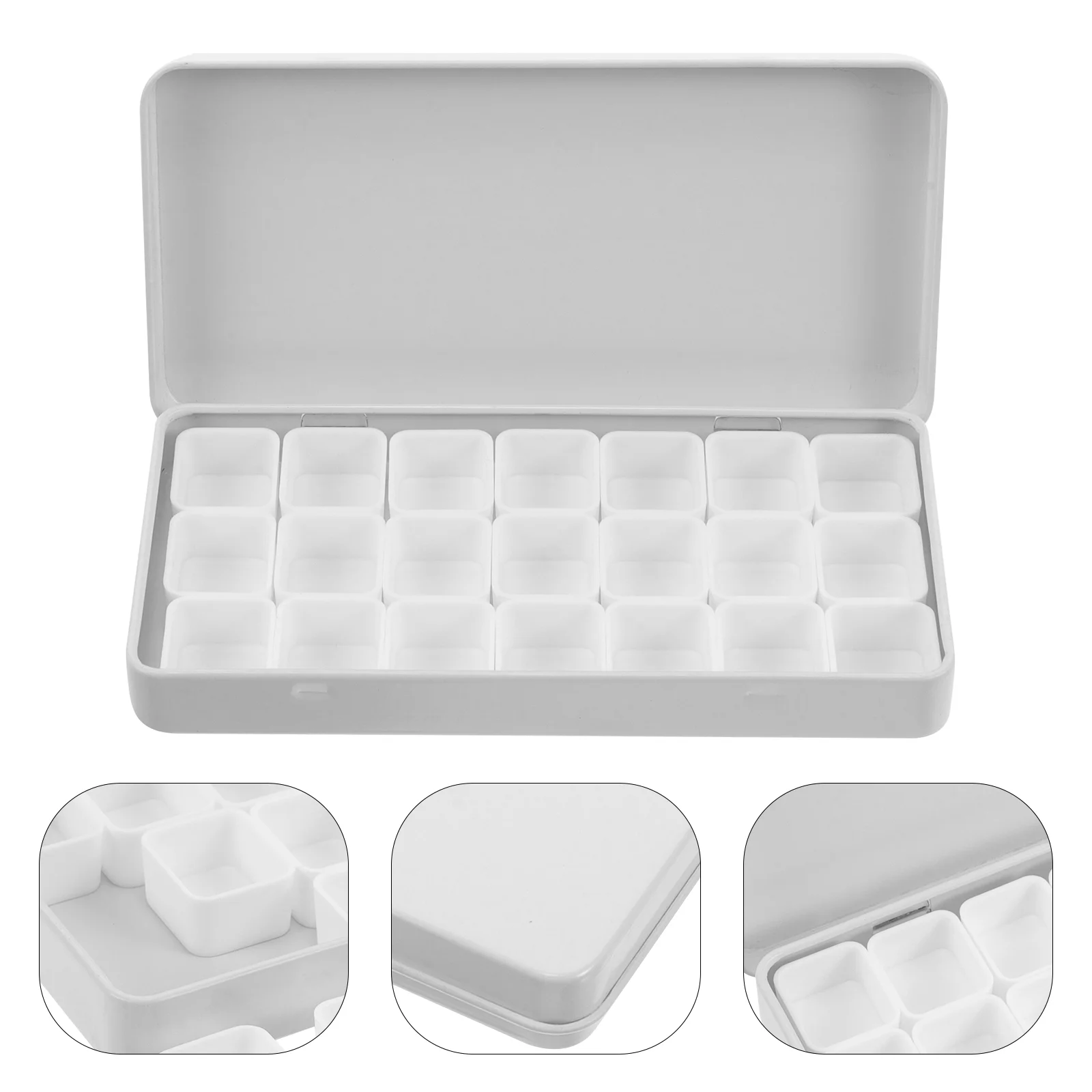 

Watercolor Paint Box Empty Pigment Organizer Mixing Case Container Holder Plate for Storage Dispenser