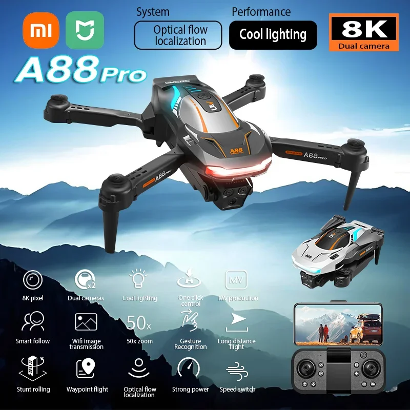 XIAOMI MIJIA A88 Drone 8K HD Camera 5GWifi Obstacle Avoidance Aerial Photography Optical flow Foldable Quadcopter FPV Drone Drone Aircraft